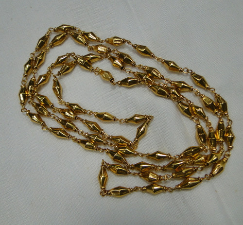 Vintage 22K Gold Beads Necklace Long strand jewelry 497-117
