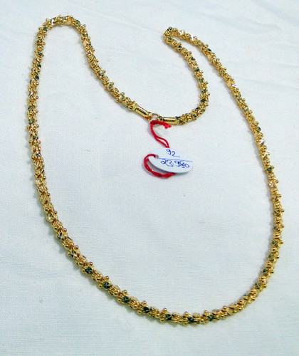 Gold chain Necklace 22K Gold chain necklace link chain jewelry 498-006