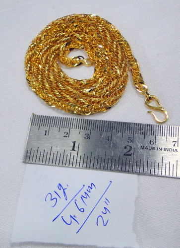 Gold chain 22K Gold chain necklace link chain jewelry 498-064