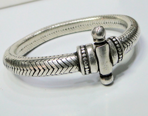 Silver Bracelet Half Round rope chain Cuff jewellery