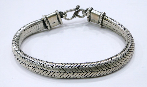 Silver Flat chain Bracelet snake chain Bracelet fine Jewelry 13275