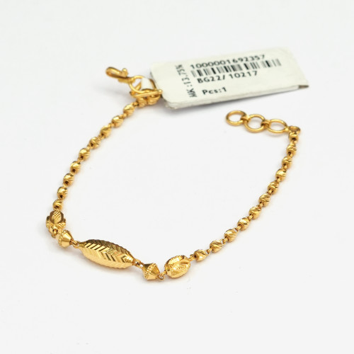 22K Solid Gold Beads Bracelet Hallmarked Fine Jewelry-231