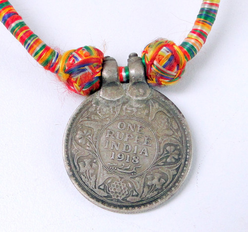 vintage sterling silver pendant necklace tribal ethnic 5868