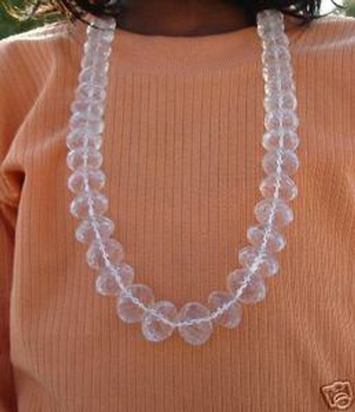 A ++1025 CT FACETED Crystal TUMBLE BEADS NECKLACE 69