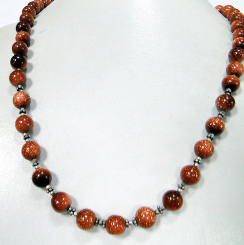 Sand stones gemstone strand necklace jewelry