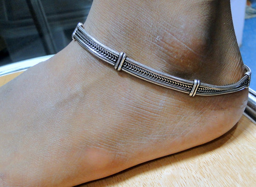 925 sterling silver anklet ankle bracelet belly dance fashion jewelry 7079