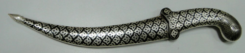 Damascus steel  blade Knife dagger pure silver wire work LETTER OPENER XMAS ITEM 7495