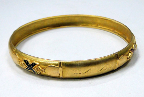 vintage 22 K solid gold bangle bracelet