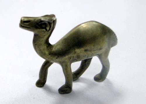 Antique solid silver camel statue figure