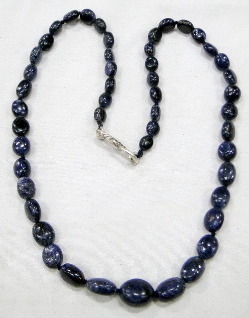 Blue Sapphire gemstone beads strand necklace 175 cts