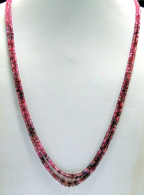 Natural micro Faceted Tourmaline gemstones  beads strands necklace