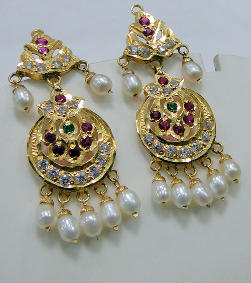 20 K gold Earrings dangles jewelry -11555