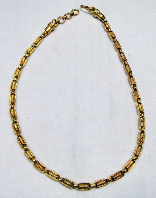 Gold chain necklace Handmade 22 k solid gold chain necklace jewelry -11825