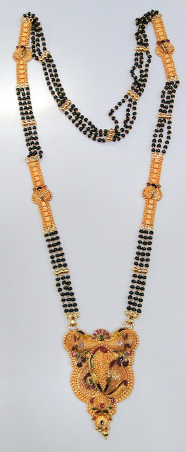 22K Gold Mangalsutra Indian Wedding long necklace