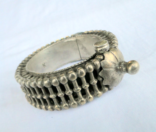 Ethnic Tribal Old Silver Cuff Bangle Spiky Bracelet13142