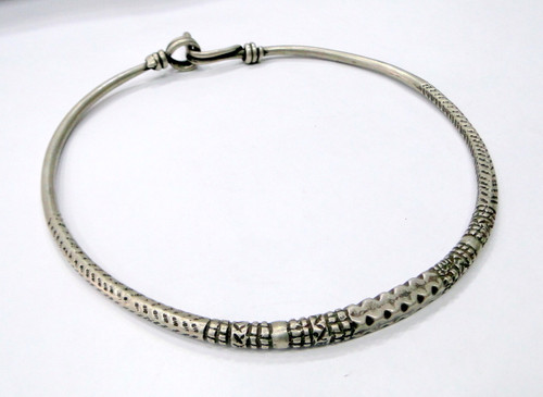 Ethnic Tribal Old Silver Neckring Necklace Rajasthan 13421