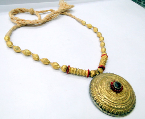 Ethnic Tribal 22K Gold Silver Beads Necklace choker