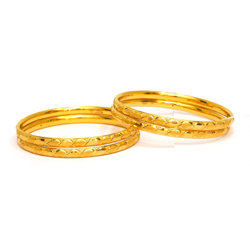 Hallmarked 22K Solid Gold Bangles set of 4 pcs  Fine Jewelry -200