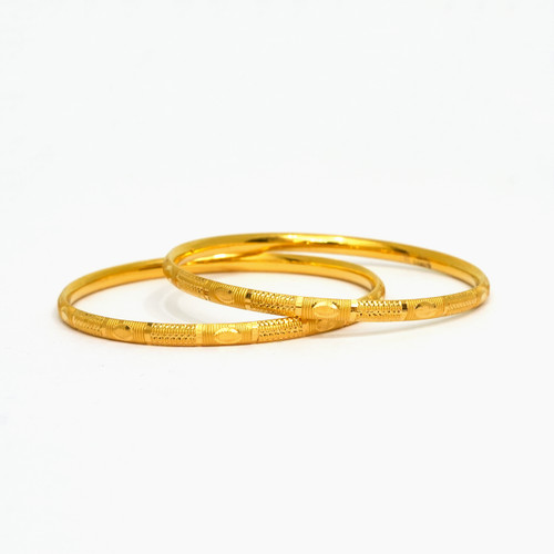 Hallmarked 22K Solid Gold Bangles set of 4 pcs  Fine Jewelry -201