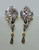 Diamond earrings 14 K solid gold jewelry 8622