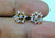 Floral Diamond earrings 14 K solid gold ear studs 8900