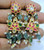 Vintage antique 20 ct solid gold diamond polki earrings kundan meena work 9132