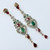 VINTAGE DIAMOND RUBY GEMSTONE GOLD EARRING PAIR 4198