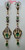 14 K solid gold Diamond Emerald earrings chandelier
