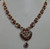 Vintage style 18 K solid gold Diamond Ruby Necklace with earrings