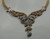 Vintage style 18 K solid gold Diamond Necklace with earrings