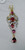 18 K Solid gold Rubellite Tourmaline Diamond pendant necklace jewelry 10538