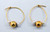 vintage 22 k  gold small hoop earring pair