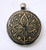VINTAGE OLD SILVER GOLD PENDANT necklace bidaree work 6224