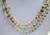 75 cts citrine gemstones drop beads necklace 3 line