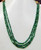 Natural green topaz  gemstones necklace 3 strands