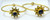 Vintage Antique 22ct tribal hoop earrings set with Sapphire