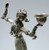 SOLID SILVER CANDLE STAND HOLDER DANCING LADY DOLL VINTAGE