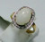 ESTATE VINTAGE DIAMOND OPAL 14 K GOLD RING