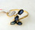 VINTAGE DIAMOND BLUE SAPPHIRE 14 K GOLD RING 4243