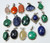 ESTATE LOT OF STERLING SILVER GEMSTONE JEWELRY PENDANTS 15 PCS