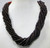 750 kt Garnet beads twisted multiple strands necklace