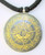 VINTAGE OLD SILVER GOLD PENDANT JEWELRY NECKLACE BEAD