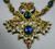 Vintage Antique 22 ct gold Peacock necklace kundan meena polki diamond necklace