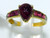 14 K solid gold Diamond Ruby ring jewelry 7835