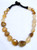 Vintage tumbled agate gemstone beads strand necklace 11576