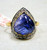 Gold Tanzanite Diamond Ring 14K Handmade fine jewelry engagement wedding