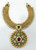 22K Gold Necklace choker set with Diamond polki & Gemstones