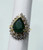 18K Gold Natural Emerald Diamond Ring 13005