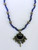 Ethnic Tribal Old Silver Amulet Pendant Lapis Gemstone Necklace 13227