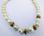 Large South sea Pearls and 22k Real Gold Beads Strand, Necklace 